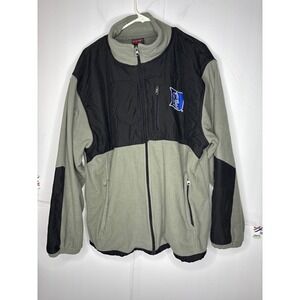 Genuine Stuff Mens Extra Large Fleece Jacket Duke Blue Devils Zip‎ Gray Black